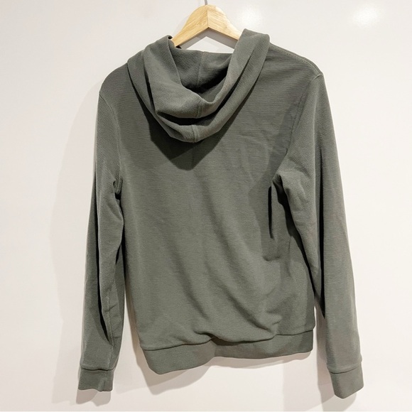 Vuori Mens S Performance Waffle Zip Hoodie Sweatshirt Dusty Pine Green - Picture 5 of 13